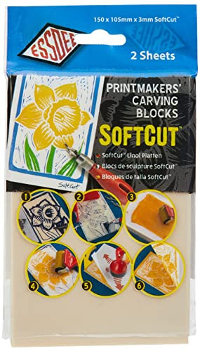 Educational Arts SC2 Weichschnitt-Printing Block , 150 x 105 x 3.0, 2 Stück