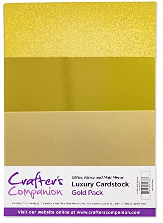 Crafter's Companion Luxury Cardstock Pack,Gold,23.5 x 37 x 1 cm