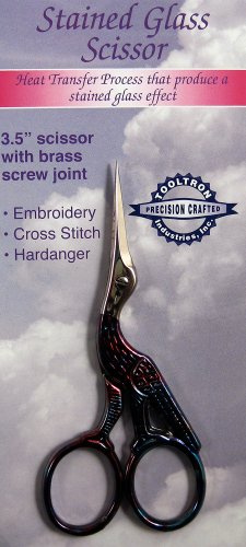 Tooltron Stained Glass Scissor, 3.5-Inch
