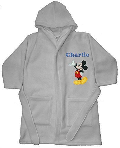 Boys Mickey Mouse Personalised Super Soft Dressing Gown, 2-3 Years.