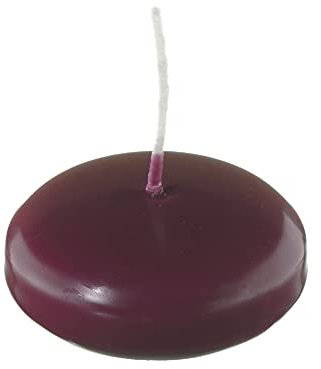 Bougies Flottantes 8 Bordeaux 2,6 x 4,2 cm