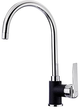 Teka 53995120Q Granite Kitchen Sink Tap with Fixed Spout from in 995 TG - Metallic Onyx