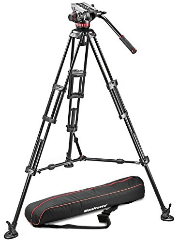 Manfrotto MVH502A,546BK-1 Professional Fluid Video System with Aluminum Legs and Mid Spreader (Black)