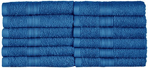 NatureMark Gästetücher – 12er Pack (30x50 cm), 100% Baumwolle, Oeko-Tex Zertifiziert, weich, saugfähig und pflegeleicht – Für Bad, Gäste & Spa – Royal Blau