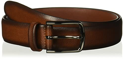 Perry Ellis Men's Portfolio Park Ave Textured Leather Dress Belt, Park Ave Brown, 36