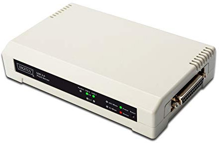Digitus DN-13006-1 - Servidor de impresión (Ethernet LAN, IEEE 802.3, IEEE 802.3u, 10, 100 Mbit/s, TCP/IP, 230 V, 50 Hz)