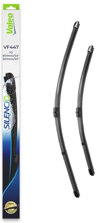 VALEO Silencio Escobilla - VF447 - Kit de Hojas Planas Originales 600 mm/500 mm - Alto Rendimiento, Visibilidad Superior en Carretera, Fácil Instalación - Delanteras - Juego de 2 Escobillas - 574647
