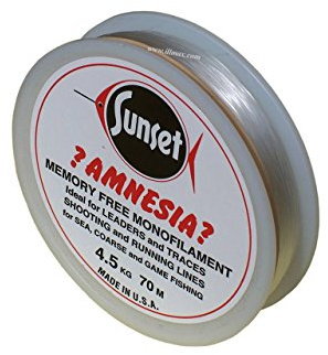 Sunset Amnesia Memory Free Monofilament - 10lb - Clear - 100m