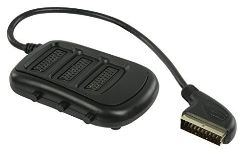 Valueline 0,50 m Schaltbare SCART-Stecker auf 3X Buchse Anschlussdose - Schwarz