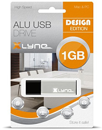 XLYNE 1 GB USB-minne 2.0 ALU High Speed, design Flash Enhet, 1 styck