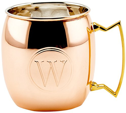 Old Dutch 16-Oz. Monogrammed Solid Copper Moscow Mule Mug, W