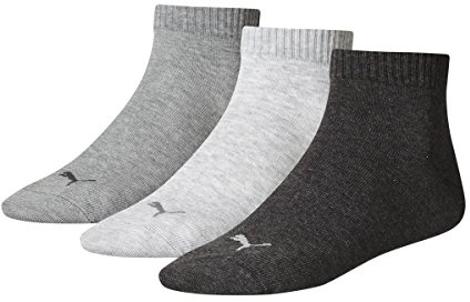 PUMA Unisex Puma Sneaker Socks 3 Pair Pack Grey 6-8 UK, Grey, UK