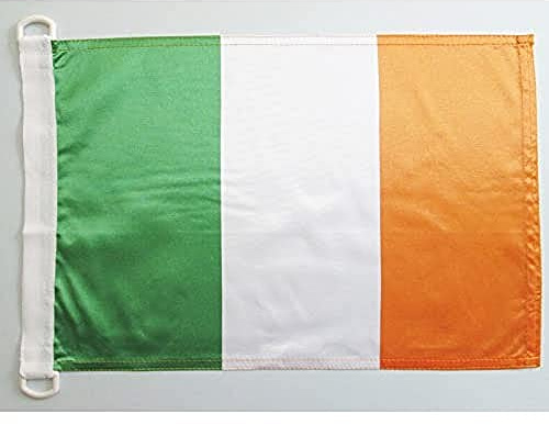 AZ FLAG Bandera Nautica de Irlanda 45x30 cm - Pabellón de Conveniencia Irlandesa 30 x 45 Cm, Bandera de Barco con anillas
