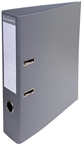 EXACOMPTA Classeur à Levier PVC Format A4 Dos de 70 mm Gris Souris