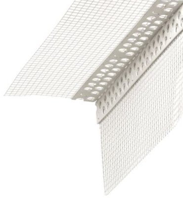 bauFIT Gewebeeckwinkel 8cm x 12cm x 2m | Gewicht: 165g/m² | Alkalibeständig | Glasfaser-Gewebe mit PVC-Ecken | 50m Armierungsgewebe | Hohe Reißfestigkeit | Schiebefest & Imprägniert