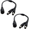 DZYDZR 2 Pack 5,5 x 2,1mm DC 12V Adapter Kabel Powerweiblich auf männlich für CCTV Kamera Y-Splitter-Kabel (30cm)