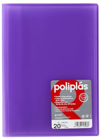 Visitenkartenbuch poliplás lichtdurchlässig A4 violett 20 Hüllen