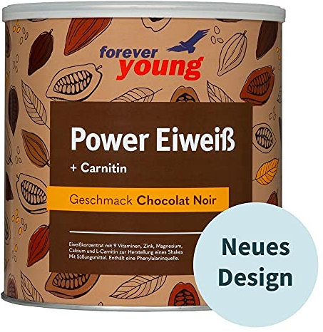 Forever Young Power Eiweiß + L-Carnitin, 750g Dose, Schoko (Chocolat Noir)