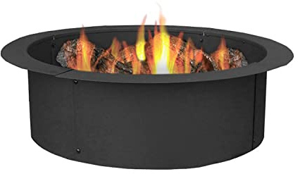 Sunnydaze Heavy Duty Steel Fire Pit Ring Insert, 33 Outer / 27 Inner Dia