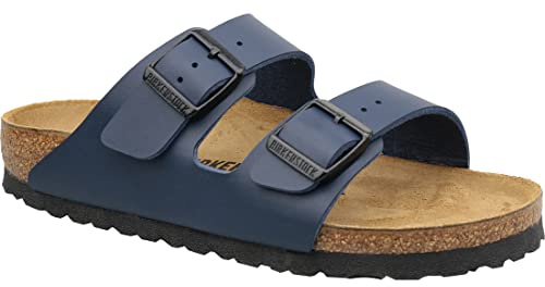 Birkenstock Arizona Birko-Flor Blau Pantoletten Unisex 47 EU