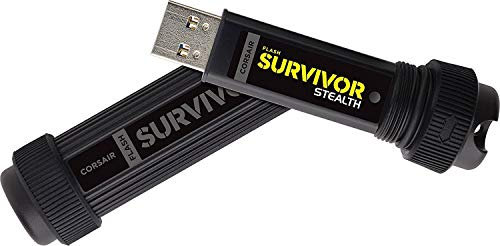 Corsair Flash Survivor Stealth v2 128GB USB-Speicherstick (USB 3.0, robust, wasserabweisend) schwarz