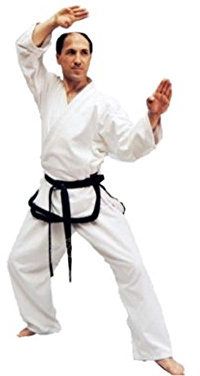 Budoten Taekwondo Anzug Master Dobok mit schwarzen Streifen 200