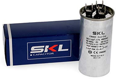 Condensador para aire acondicionado, 35 + 1,5 µF, 450 V