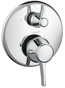 hansgrohe Ecostat Classic Thermostatic Shower Valve Trim with Temperature Control and Diverter in Chrome, 15753001