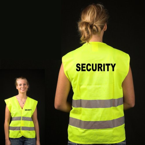 Warnweste gelb mit Aufschrift SECURITY