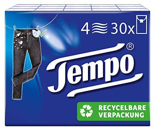 Tempo Taschentücher Klassik, 4-lagige Papiertücher in bewährter Tempo Qualität, 30 x 10 Tücher (300 Tücher)