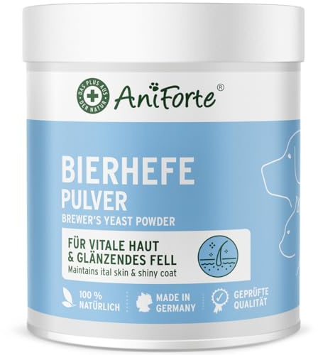 AniForte öljästpulver för hundar 500 g – naturlig produkt för glänsande, kraftig päls och vital hud, med biotin och vitamin B för hundar