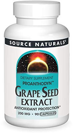 Source Naturals Proanthodyn Grape Seed Extract, Antioxidant Protection, Supports a Healthy Aging Brain*, 200 mg - 90 Capsules