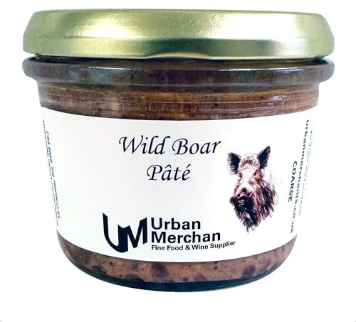 Wild Boar Pate From Urban Merchants, Gourmet French Pate, Ideal Accompaniment For Cheese, Charcuterie, Crackers, Pickles And Chuntneys, 180g Glass Jar