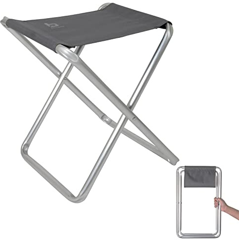 Bo-Camp - Tabouret - Pliable - Gris