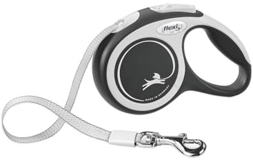 FLEXI® Comfort Tape Retractable Dog Leash, Small, 16 ft - Grey/Black