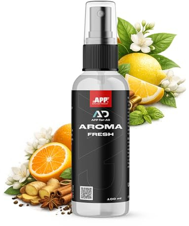 APP for AD Aroma Fresh - Désodorisant voiture intérieur | Parfum voiture, neutralise les mauvaises odeurs | Format compact 100 ml | Notes d'agrumes, de fleurs et d'épices délicates