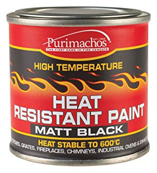 Everbuild Heat Resistant Paint – High Temperature Resistance – Easy To Apply – Black – 125ml