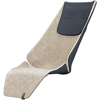 Quinny Kinderwagen Sitzauflage, hochwertiges und kuschelig weiches Winter-Sitzpolster, nutzbar für Quinny Kinderwagen Zapp Flex, Zapp Flex Plus und Zapp Xpress, beige