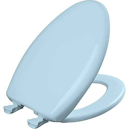 Bemis 1200SLOWT 464 Will, Never Loosen and Easily Remove Slow Sta-Tite Elongated Closed Front Toilet Seat, Dresden Blue