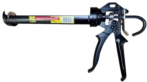 PTI Caulking Gun with Rotating Frame, Sealant, Silicone, Caulk, Skeleton, Adhesives, Silicon - Professional Heavy Duty Applicator Seal Suitable for High Viscosity Products,400ml and 310ml
