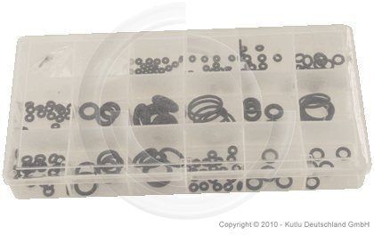 Kutlu Deutschland GmbH: 225 tlg. O-Ringe & Dichtungsringe im Koffer - Schwarz