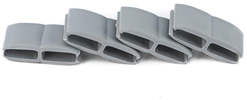 bambus-discount.com Mattenverbinder für Kunststoff Sichtschutzmatten von Videx, Aluminium farbig, mit 4 Stück pro Beutel