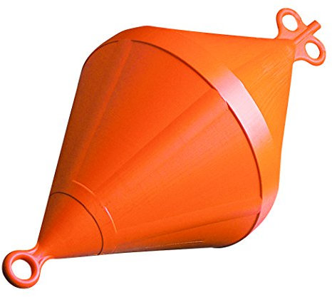 Boote & Yachten Kantschuster Doppelspitzboje │ Ankerboje │ Mooringboje │ Volumen: 10 Liter - Farbe: orange