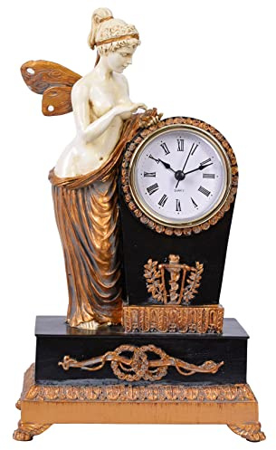 Herrschaftliche Kaminuhr Empire Elfe Fee Antik Stil IS229 Palazzo Exklusiv