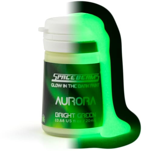 SpaceBeams Aurora Im Dunkeln Leuchtende Farbe (20ml) Strahlend Grünes Leuchten Im Dunkeln, Ungiftig, Auf Wasserbasis