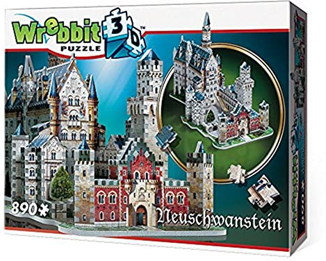 Wrebbit3D | Neuschwanstein Castle (890pc) | 3D Puzzle | Ages 14+