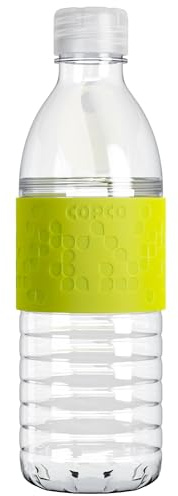 Copco Hydra 16.9 oz Water Bottle – Leak Proof, Tritan Durable, BPA Free, Dishwasher Safe, Twist Open Body for Ice & Easy Cleaning, Silicone Non-Slip Grip, Portable for Gym & Office (Lime Green)