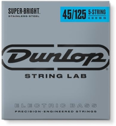 Jim Dunlop DBSBS45125 Md-5/St Bass Super Bright Stainless Steel Bass String