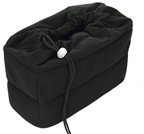 Yimidear Acolchada a Prueba de Golpes Plegable Inserto Cámara Partición Bolsa de Protección DSLR Tiro o Luz del Flash (Negro)