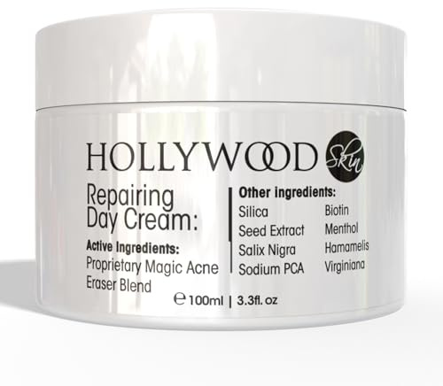 Crema Antiacné PREMIADA - ¡4X MÁS POTENTE y 11X MÁS RÁPIDA! Tecnología patentada con Ácido Salicílico Orgánico, Avellano de Bruja, Vitamina A, Aceite de Árbol de Té y Aloe Vera. Combate Granos - 100ml